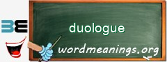 WordMeaning blackboard for duologue